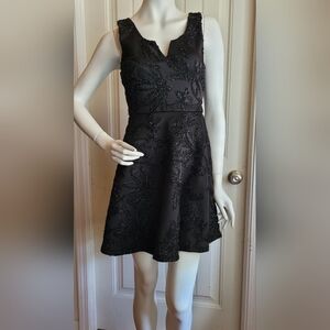 Mi ami Little Black A-line Sleeveless V Back Mini Dress S